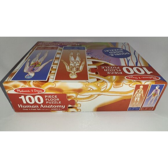 MELISSA & DOUG Human Anatomy Double-Sided Floor Puzzle 100 Pieces! - Picture 7 of 12